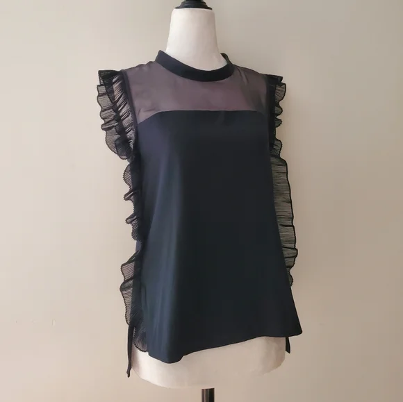 Pinko Silk Ruffle Blouse - Picture 4 of 14